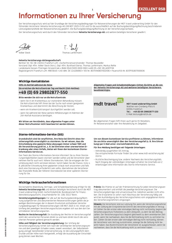 Vorschau EXZELLENT Versicherung